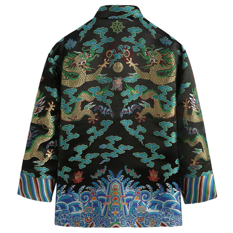 Cotton Embroidered Stand Collar Mindful Jacket Shirt