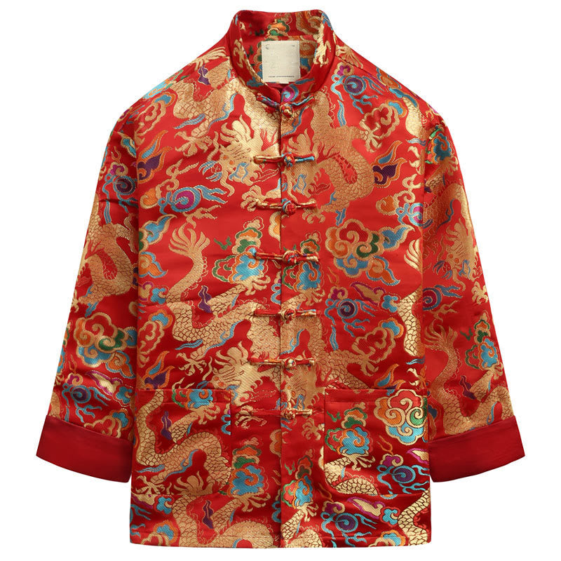 Cotton Embroidered Stand Collar Mindful Jacket Shirt