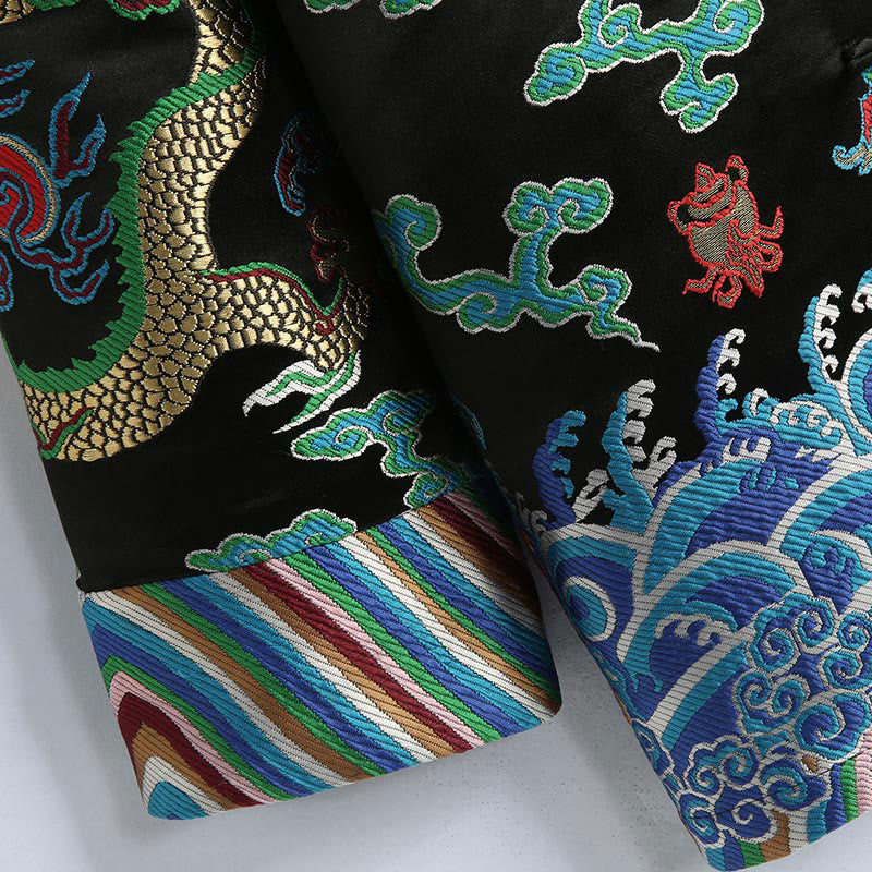 Cotton Embroidered Stand Collar Mindful Jacket Shirt