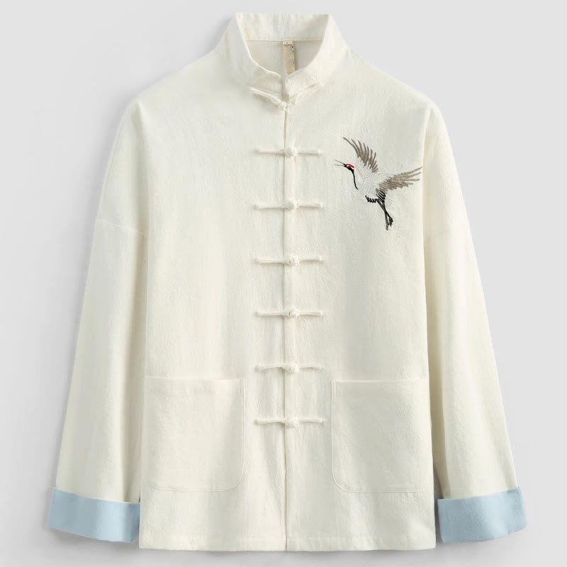 Embroidered Breathable Men's Meditation Tang Suit Set