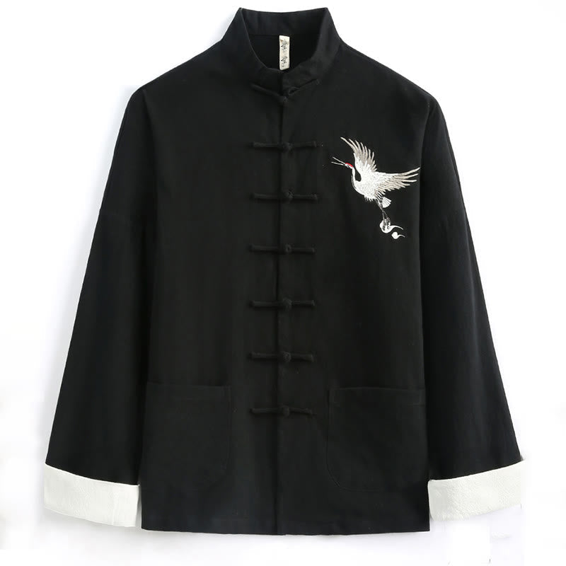 Embroidered Breathable Men's Meditation Tang Suit Set