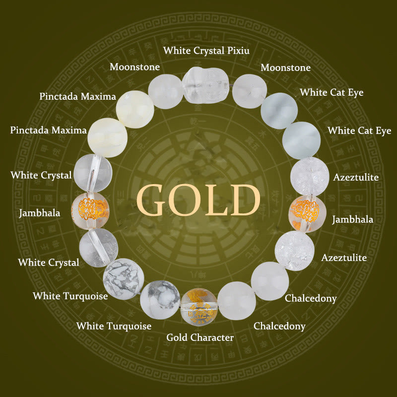 Five Elements Various Crystal Agate Pixiu Wealth Bracelet