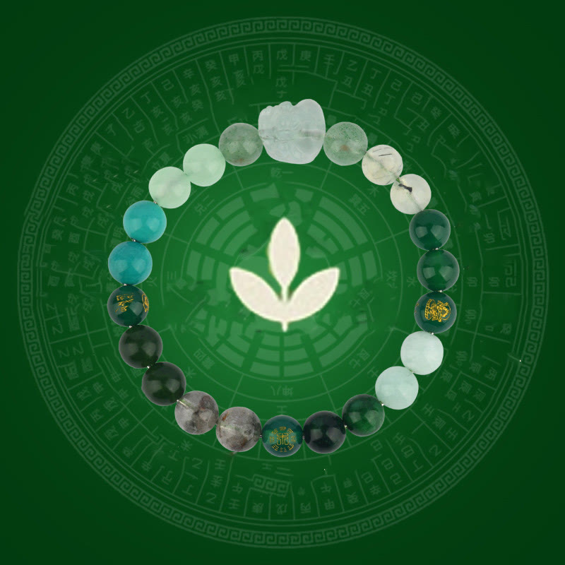 Five Elements Various Crystal Agate Pixiu Wealth Bracelet