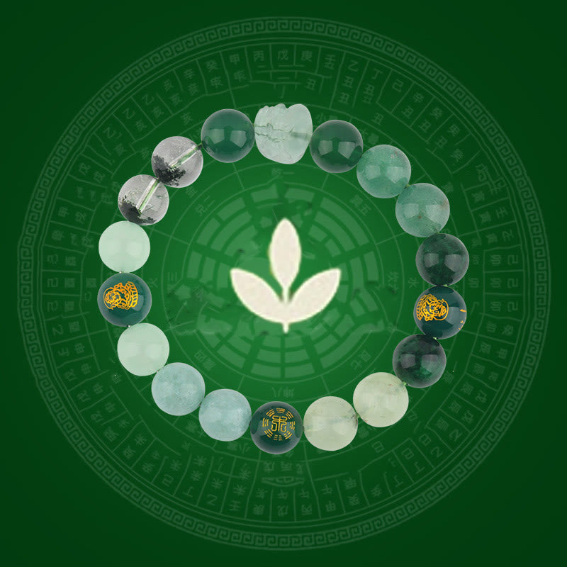 Five Elements Various Crystal Agate Pixiu Wealth Bracelet