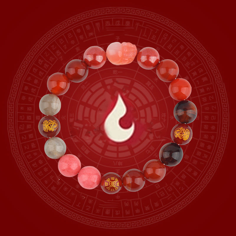 Five Elements Various Crystal Agate Pixiu Wealth Bracelet