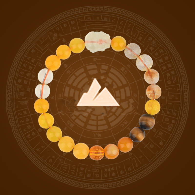 Five Elements Various Crystal Agate Pixiu Wealth Bracelet