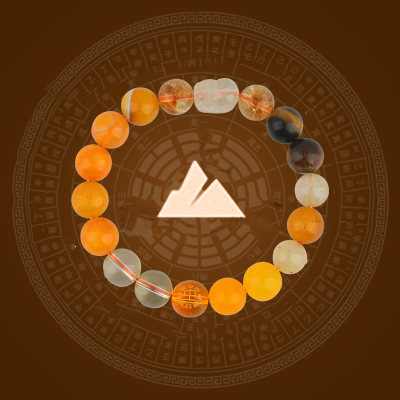 Five Elements Various Crystal Agate Pixiu Wealth Bracelet