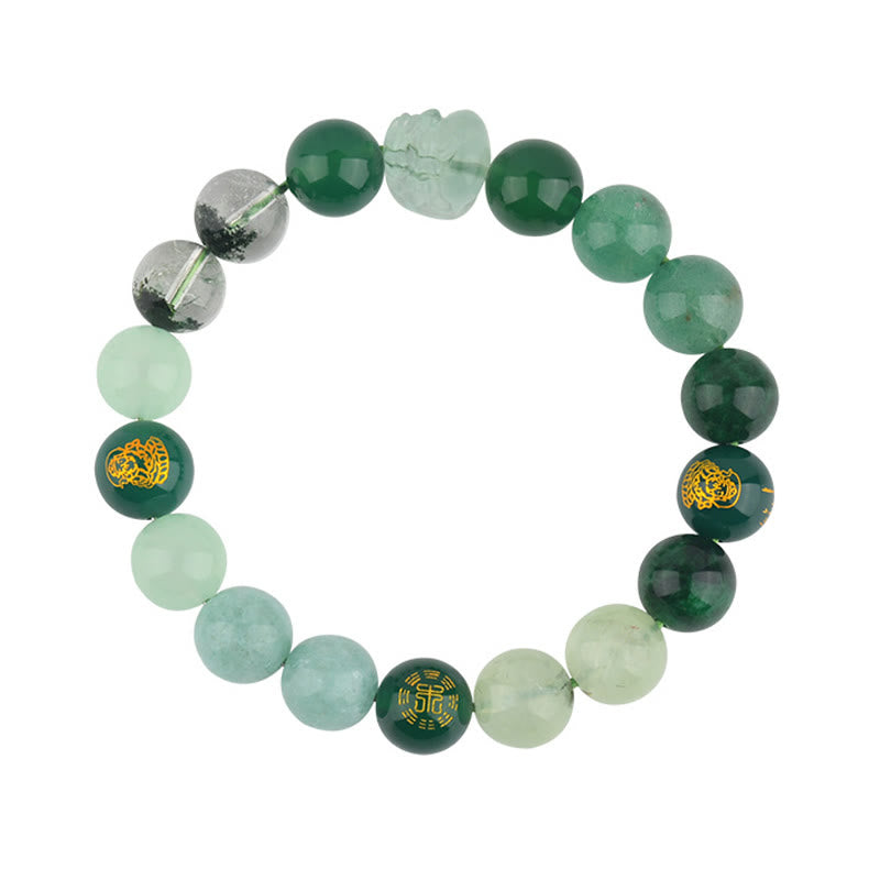 Five Elements Various Crystal Agate Pixiu Wealth Bracelet