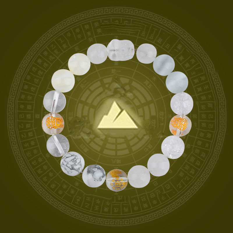 Five Elements Various Crystal Agate Pixiu Wealth Bracelet