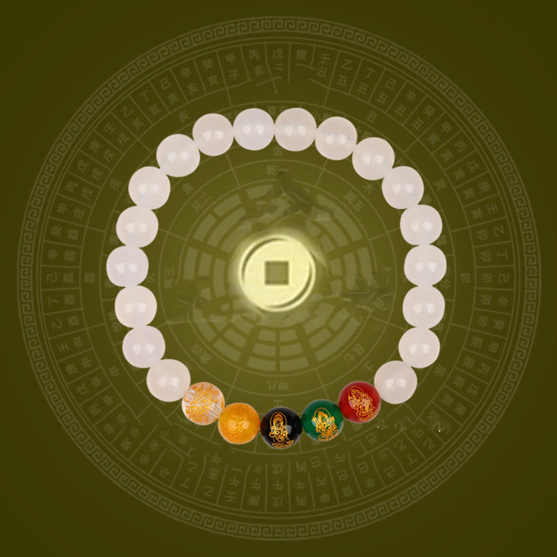 Five Elements Various Agate Jambhala Luck Bracelet
