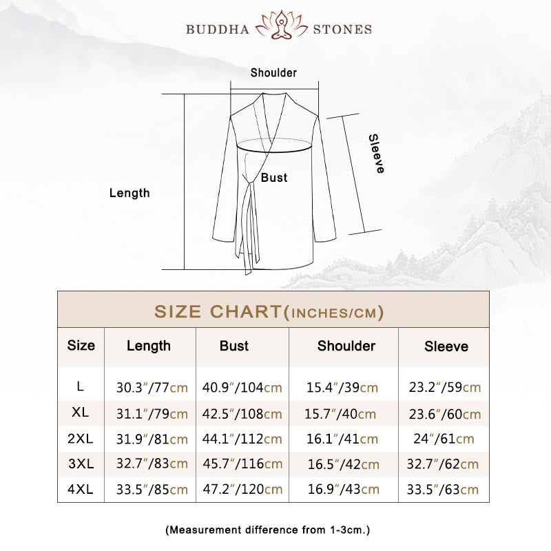 Simple Fall Lace-up Cotton Linen Men Jacket Coat Zen Clothing