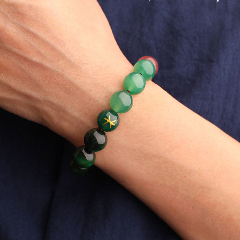 Five Elements Multi-Gemstone Beaded Bracelet for Energetic Balance
