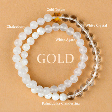 Five Elements Double-Wrap Beaded Bracelet with Natural Jade and Agate