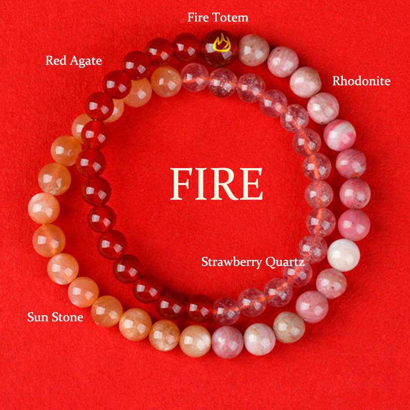 Five Elements Double-Wrap Beaded Bracelet with Natural Jade and Agate