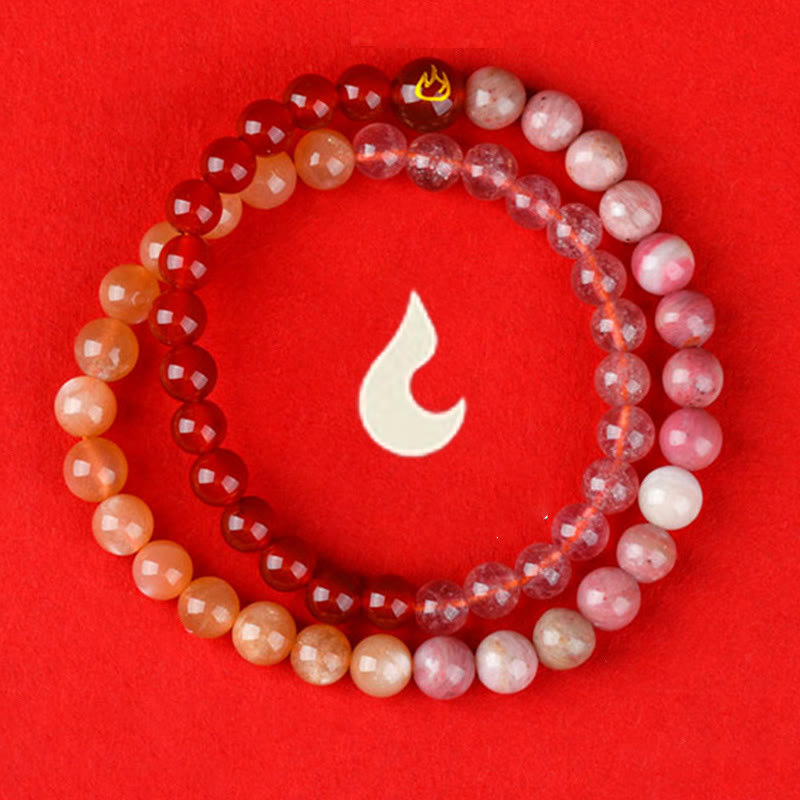 Five Elements Double-Wrap Beaded Bracelet with Natural Jade and Agate