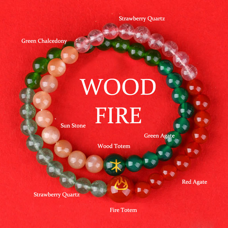 Five Elements Pearl Amazonite Tiger Eye Onyx Quartz Double-Wrap Beaded Bracelet