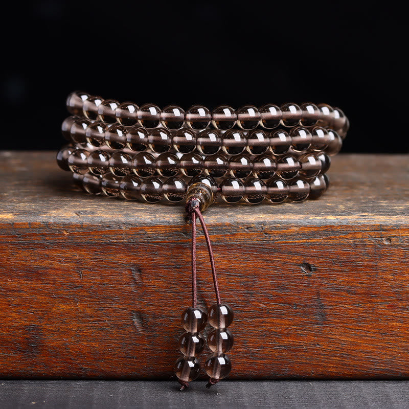 108 Mala Beads Black Obsidian lce Obsidian Fulfilment Bracelet