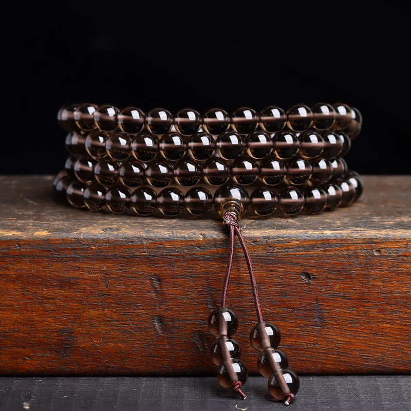 108 Mala Beads Black Obsidian lce Obsidian Fulfilment Bracelet