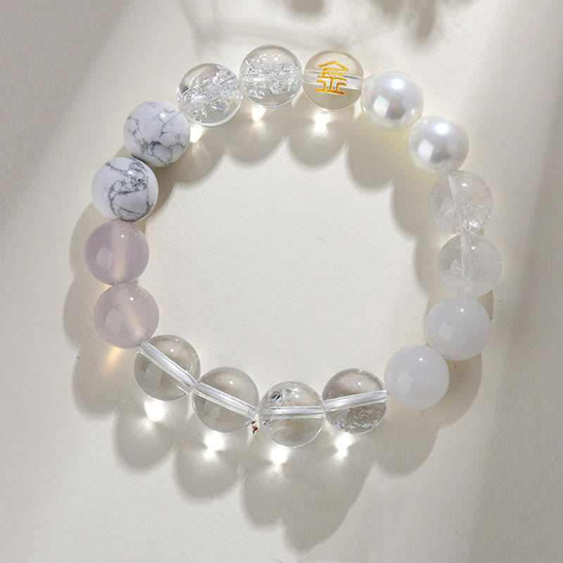 Five Elements Various Agate Crystal Rutilated Quartz Tiger Eye Yellow Agate Citrine Luck Bracelet
