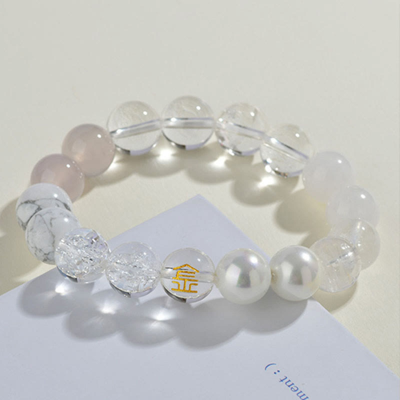 Five Elements Various Agate Crystal Rutilated Quartz Tiger Eye Yellow Agate Citrine Luck Bracelet