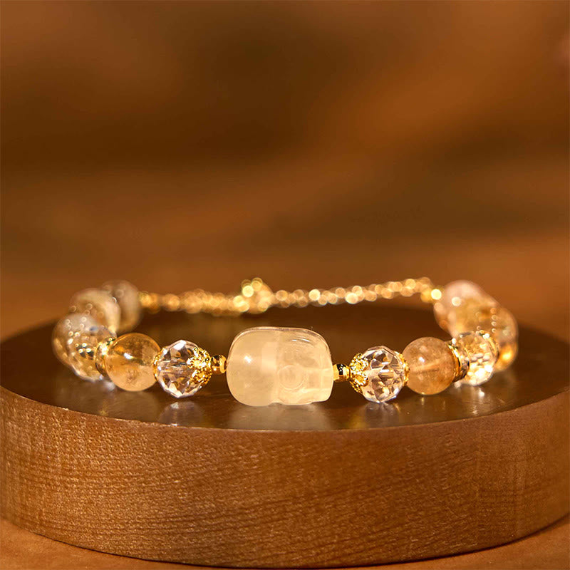 Natural Citrine Pixiu Prosperity Bracelet
