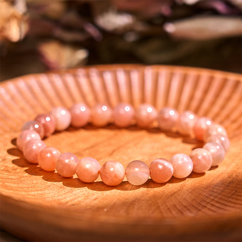 Natural Sunstone Energy Anchor Bracelet for Vitality