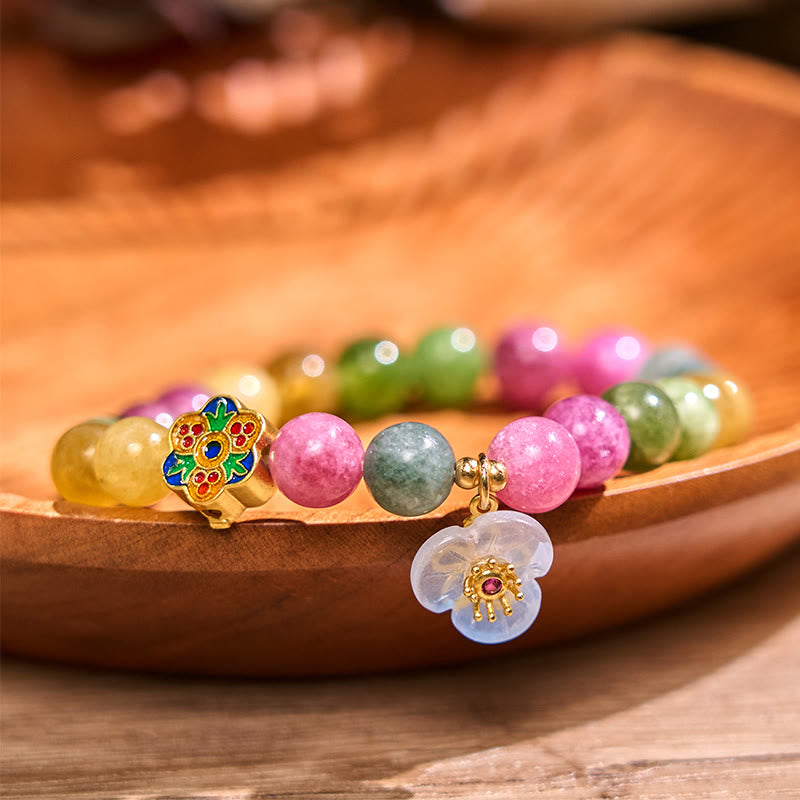 Tourmaline Wisdom Flower Bracelet