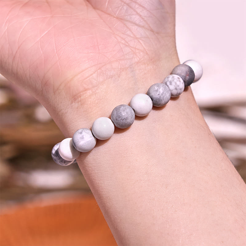 Picasso Jasper White Turquoise Courage Bracelet