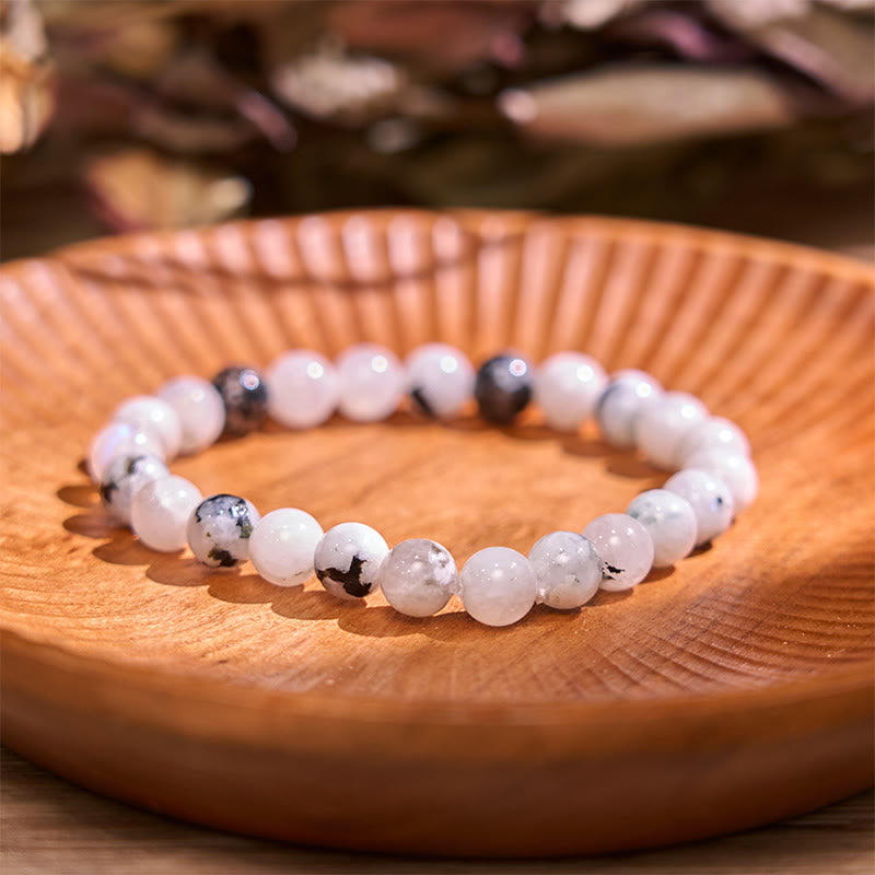 Natural Rainbow Moonstone Luminous Harmony Bracelet