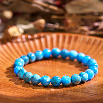 Natural Polished Apatite Gemstone Energy Anchor Bracelet