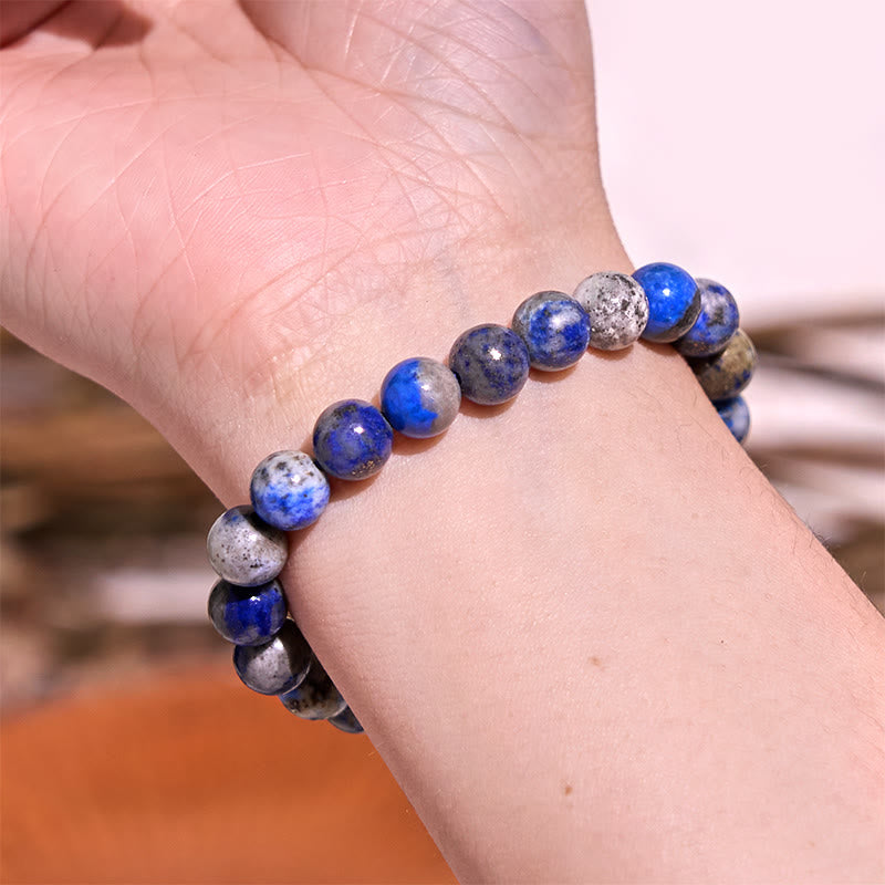 Natural Lapis Lazuli Polished Gemstone Self-Care Bracelet