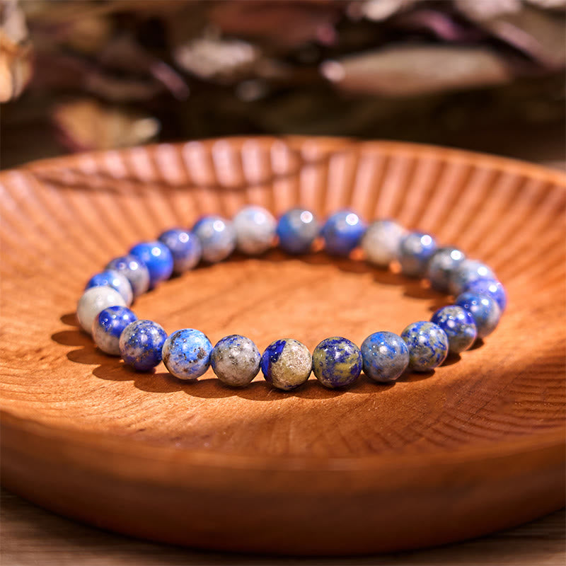 Natural Lapis Lazuli Polished Gemstone Self-Care Bracelet