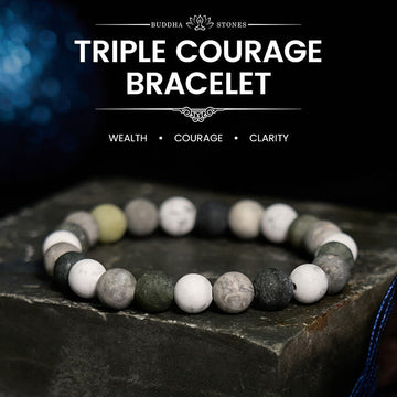 White Turquoise Picasso Jasper Green Calcite Blessing Bracelet