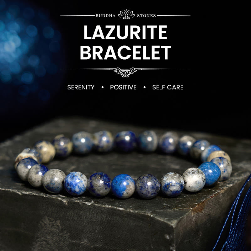 Lapis Lazuli Self-Care Bracelet | Deep Blue Lazurite Energy Anchor