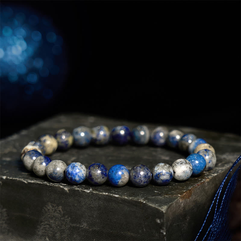 Lapis Lazuli Self-Care Bracelet | Deep Blue Lazurite Energy Anchor