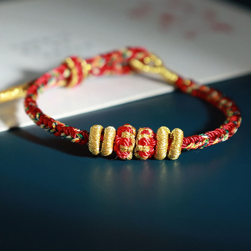 Chinese Zodiac Natal Buddha Colorful Strings Luck Bracelet