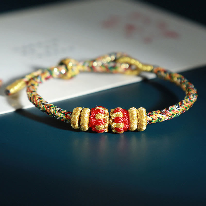 Chinese Zodiac Natal Buddha Colorful Strings Luck Bracelet