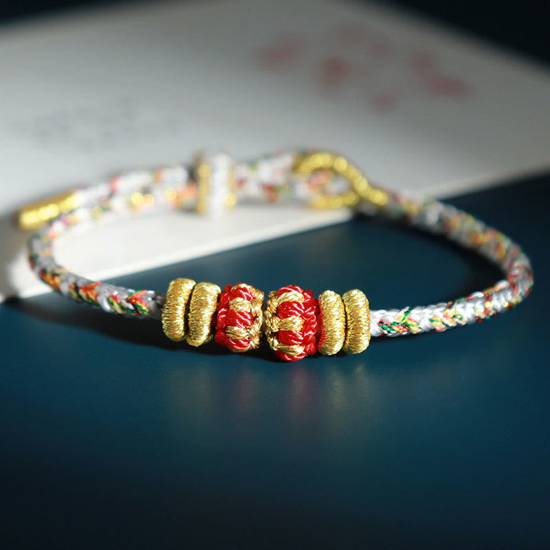 Chinese Zodiac Natal Buddha Colorful Strings Luck Bracelet