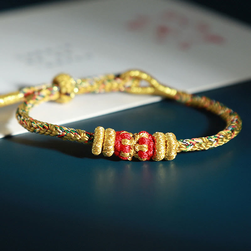 Chinese Zodiac Natal Buddha Colorful Strings Luck Bracelet