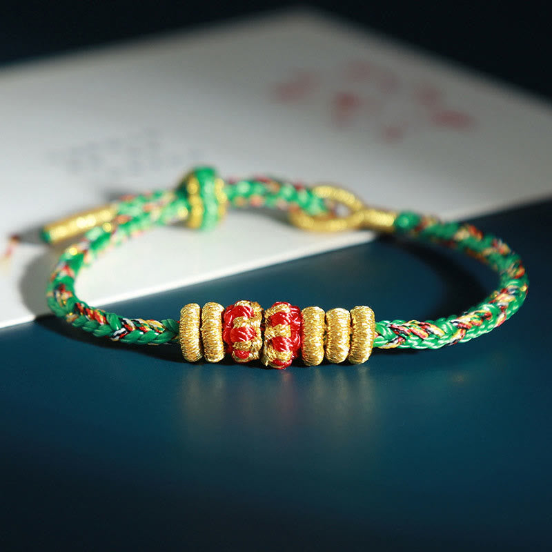 Chinese Zodiac Natal Buddha Colorful Strings Luck Bracelet
