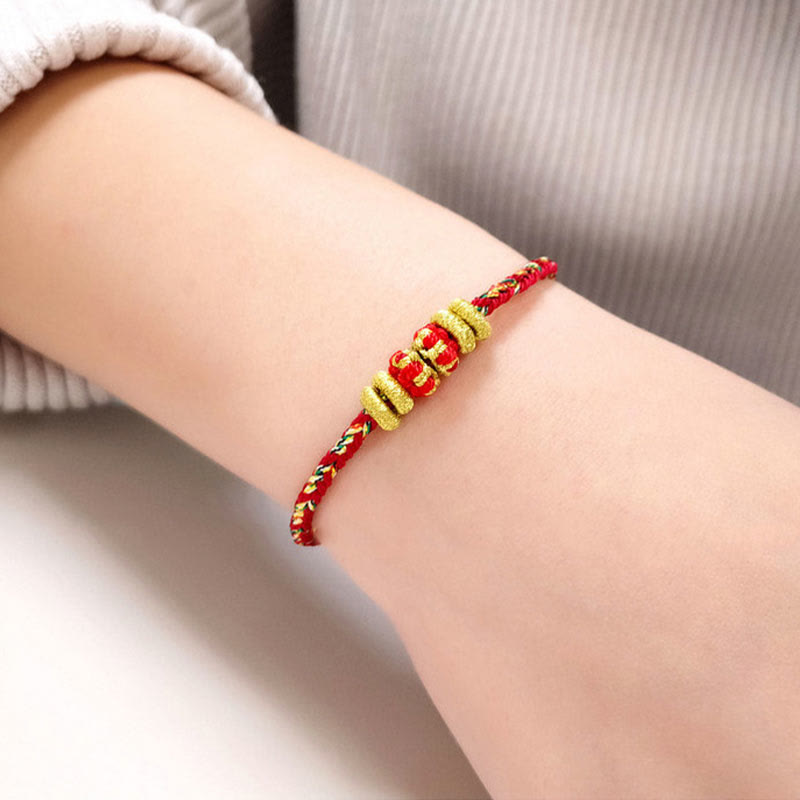 Chinese Zodiac Natal Buddha Colorful Strings Luck Bracelet