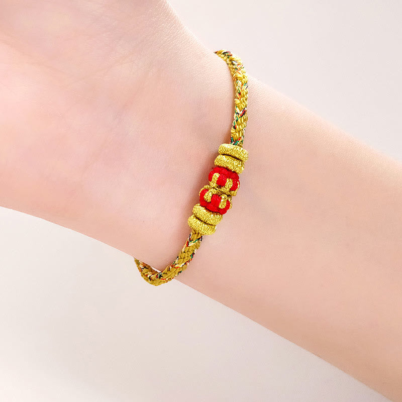 Chinese Zodiac Natal Buddha Colorful Strings Luck Bracelet