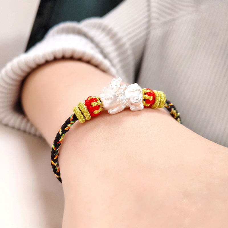 Chinese Zodiac Natal Buddha Colorful Strings Luck Bracelet