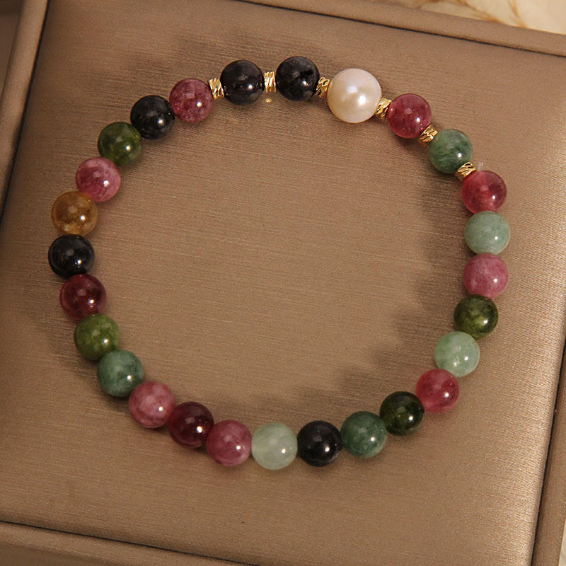 Tourmaline Pearl Wisdom Bracelet