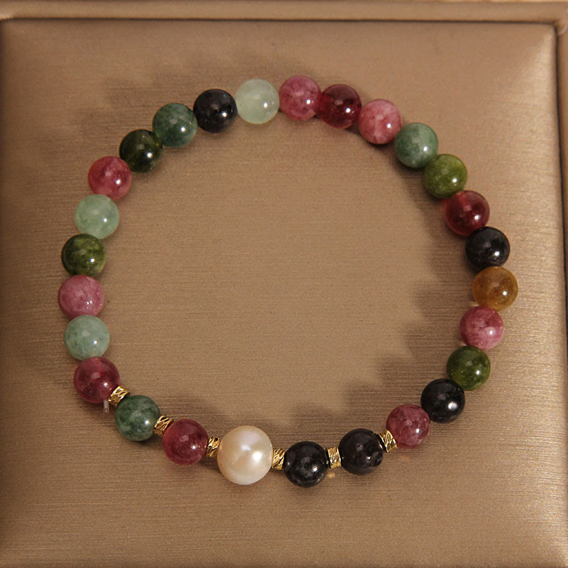 Tourmaline Pearl Wisdom Bracelet