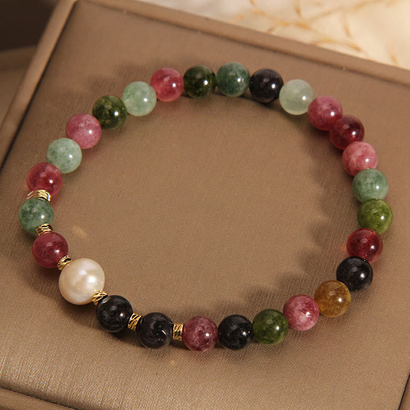 Tourmaline Pearl Wisdom Bracelet
