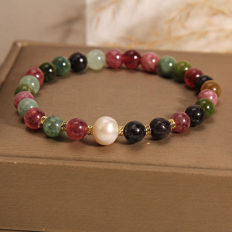 Tourmaline Pearl Wisdom Bracelet