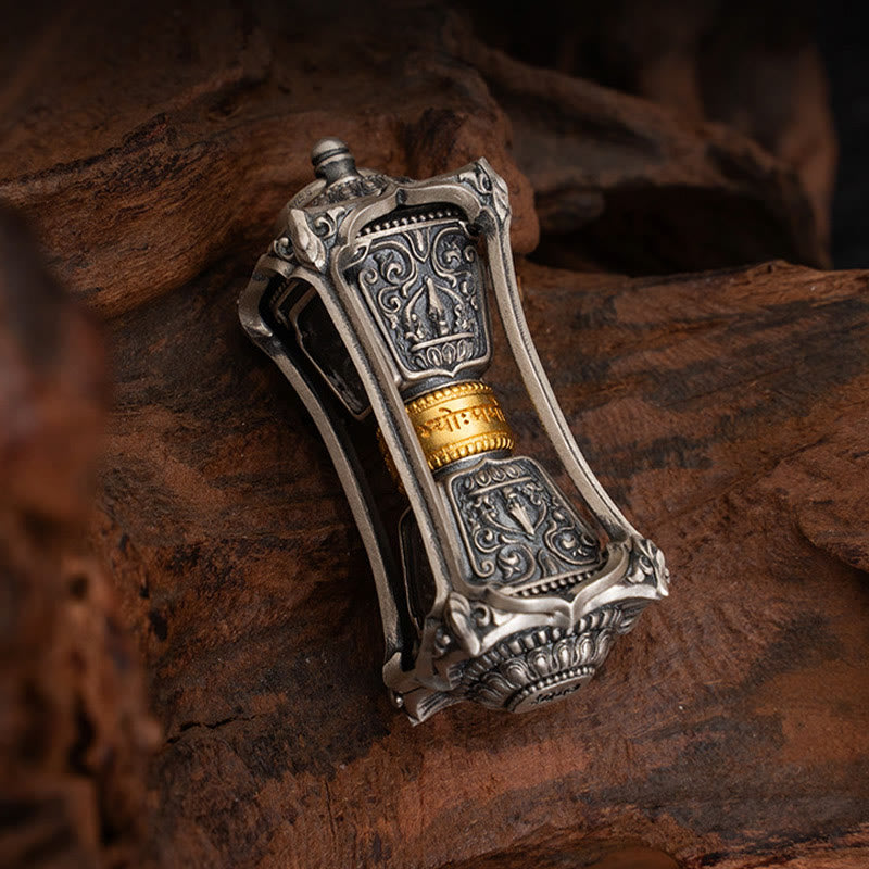 925 Sterling Silver Tibetan Zakiram Goddess of Wealth Blessing Necklace Pendant