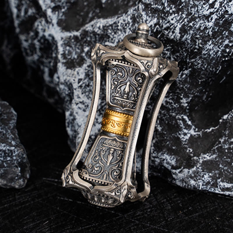 925 Sterling Silver Tibetan Zakiram Goddess of Wealth Blessing Necklace Pendant