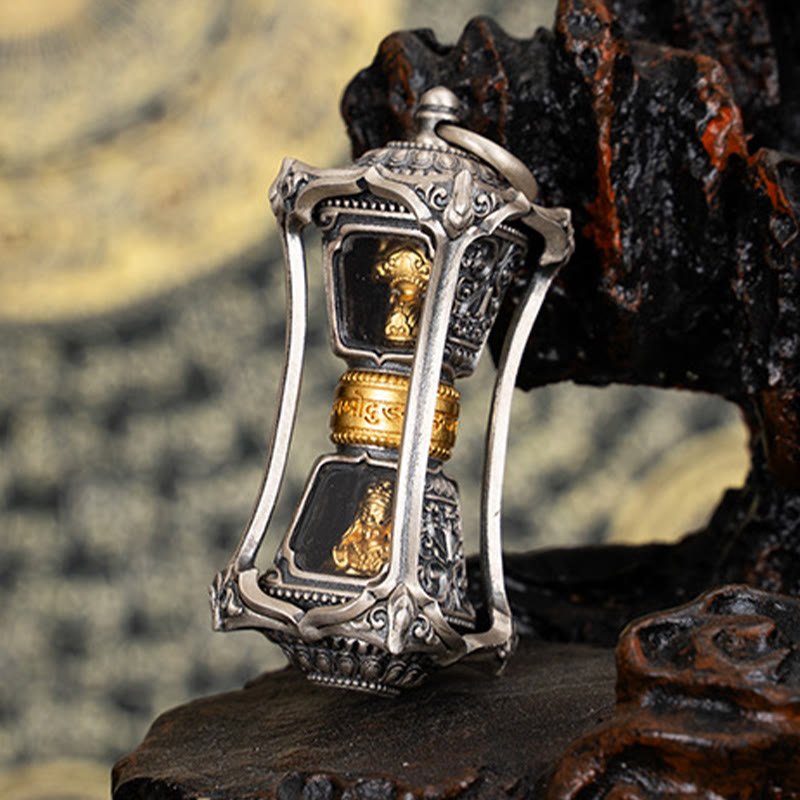 925 Sterling Silver Tibetan Zakiram Goddess of Wealth Blessing Necklace Pendant